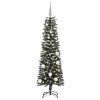  Mű karácsonyfa with Decorative String Lights Zöld 150 cm PVC