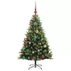  Műanyag Hajtogatott Karácsonyfa 150 LED-del Zöld 120 cm