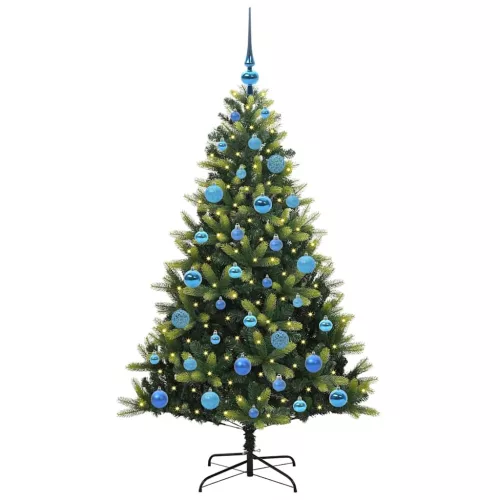  Műanyag Hajtogatott Karácsonyfa 150 LED-del Zöld 150 cm