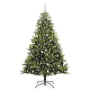  Mesterséges, hajlékony karácsonyfá 300 LED lámpával Zöld 240 cm