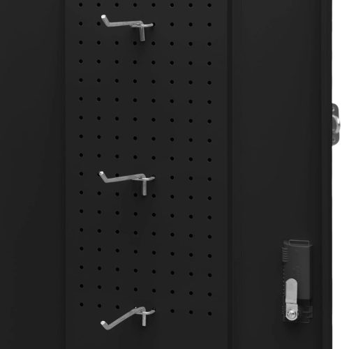  fekete acél nyeregszekrény 53 x 53 x 140 cm   