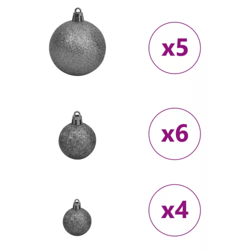  Mű karácsonyfa dekoratív vonós lámpákkal Fehér 120 cm Műanyag