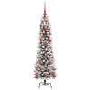  Mű karácsonyfa Zöld és fehér 120 cm PVC és Fém és Műanyag