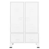  fehér acél ipari stílusú ruhásszekrény 67 x 35 x 107 cm