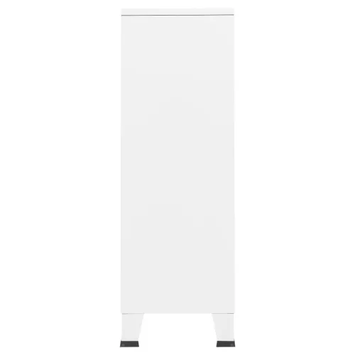  fehér acél ipari stílusú ruhásszekrény 67 x 35 x 107 cm