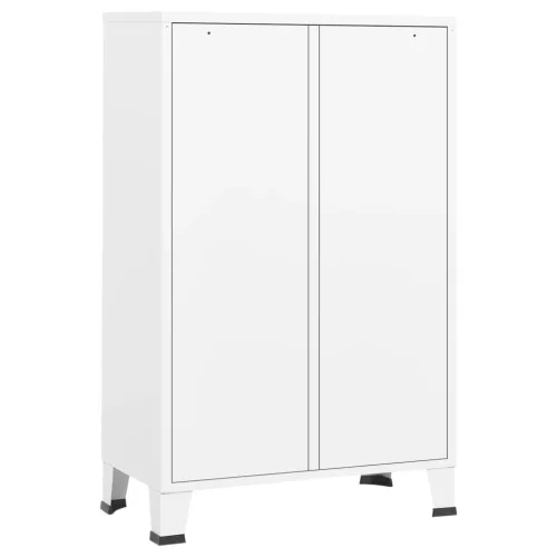  fehér acél ipari stílusú ruhásszekrény 67 x 35 x 107 cm