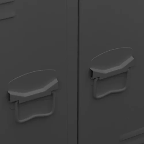  antracitszürke acél ipari stílusú ruhásszekrény 67x35x107 cm