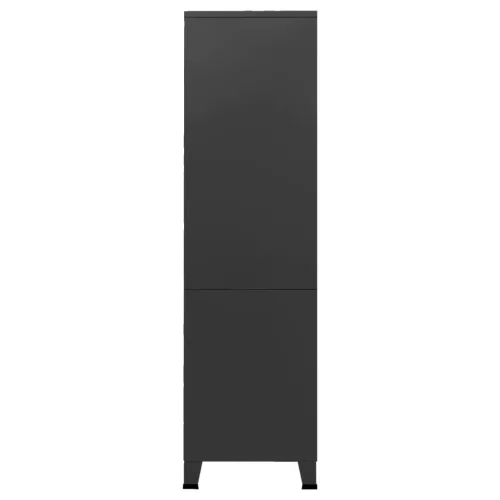  fekete fém ipari ruhásszekrény 90 x 50 x 180 cm