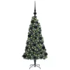  Mesterséges, elővilágított karácsonyfa labdákkal Zöld 120 cm
