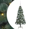  Műfenyő világítással és gömbökkel 150 LED-del Zöld 120 cm PET