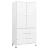  fehér fém ruhásszekrény 90 x 50 x 180 cm