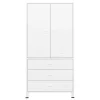  fehér fém ruhásszekrény 90 x 50 x 180 cm
