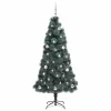  Műfenyő, elővilágítva, díszlabda szettel Zöld 150 cm PET