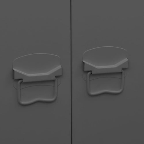  antracitszürke fém ruhásszekrény 90 x 50 x 180 cm