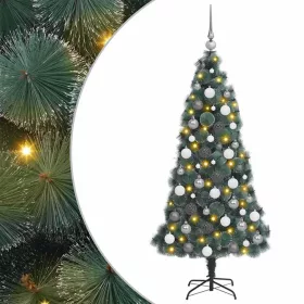    Műfenyő előre világítva gömbökkel 300 LED-del Zöld 180 cm PET
