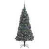  Műfenyő világítós karácsonyfa gömbszettel Zöld 180 cm PET