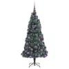  Műfenyő világítós karácsonyfa gömbszettel Zöld 180 cm PET