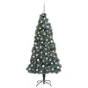  Műfenyő világítással és gömbszettel 300 LED-del Zöld 210 cm PET