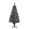  Mű karácsonyfa 300 LED-del Zöld 180 cm PVC és Acél és Műanyag