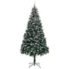  Mű karácsonyfa 300 LED-del Zöld 240 cm PVC és Acél és Műanyag
