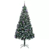  Mű karácsonyfa 300 LED-del Zöld 240 cm PVC és Acél és Műanyag