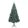  Mű karácsonyfa 300 LED-del Zöld 240 cm PVC és Acél és Műanyag