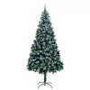  Mű karácsonyfa 300 LED-del Zöld 240 cm PVC és Acél és Műanyag