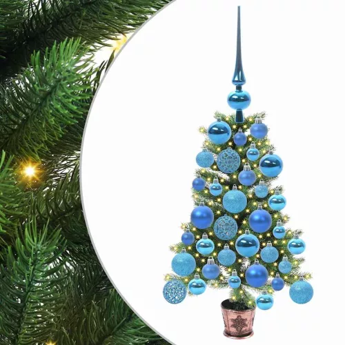  Karácsonyfa 150 LED-del állvánnyal Zöld 65 cm PE