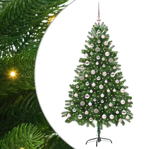  Karácsonyfa 300 LED-del állvánnyal Zöld 180 cm PE