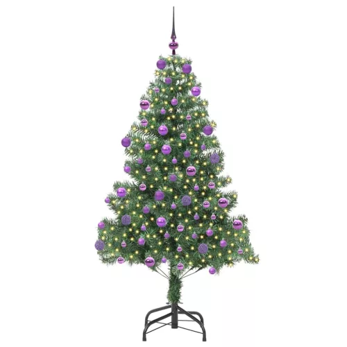  Karácsonyfa 300 LED-del állvánnyal Zöld 180 cm PVC