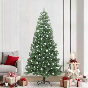  Karácsonyfa 300 LED-del állvánnyal Zöld 240 cm PVC