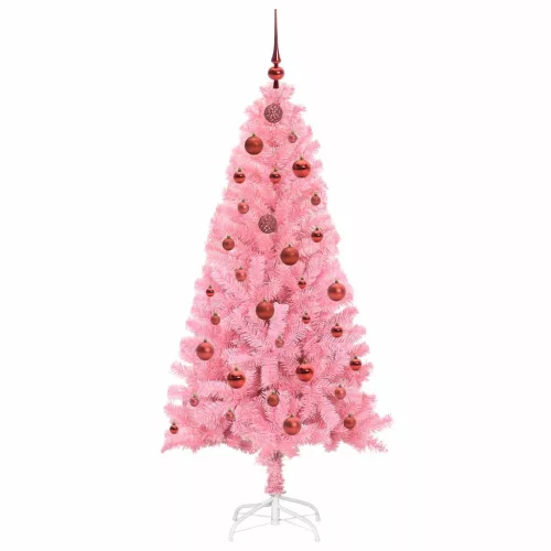  Karácsonyfa 150 LED-del állvánnyal Rózsaszín 150 cm PVC