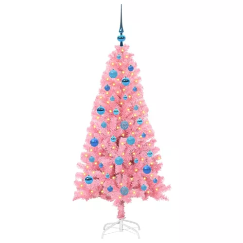  Karácsonyfa 150 LED-del állvánnyal Rózsaszín 150 cm PVC