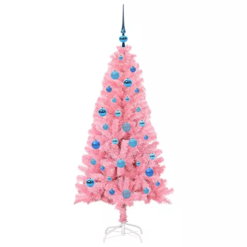  Karácsonyfa 150 LED-del állvánnyal Rózsaszín 150 cm PVC