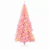  Mű karácsonyfák LED -es lámpákkal Rózsaszín 180 cm PVC