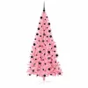  Karácsonyfa 300 LED-del állvánnyal Rózsaszín 210 cm PVC