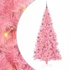  Karácsonyfa 300 LED-del állvánnyal Rózsaszín 210 cm PVC