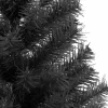  Mű karácsonyfák LED -es lámpákkal Fekete 180 cm PVC