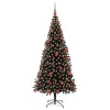  Karácsonyfa 300 LED-del állvánnyal Fekete 180 cm PVC
