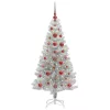  Karácsonyfa 150 LED-del állvánnyal Ezüst 120 cm PET