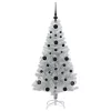  Karácsonyfa 150 LED-del állvánnyal Ezüst 120 cm PET
