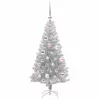  Karácsonyfa 150 LED-del állvánnyal Ezüst 120 cm PET