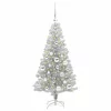  Karácsonyfa 150 LED-del állvánnyal Ezüst 120 cm PET