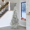  Karácsonyfa 300 LED-del állvánnyal Ezüst 240 cm PET