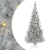  Karácsonyfa 300 LED-del állvánnyal Ezüst 240 cm PET