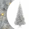  Karácsonyfa 300 LED-del állvánnyal Ezüst 240 cm PET