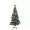  Mesterséges, előre világított karácsonyi fa Zöld 120 cm