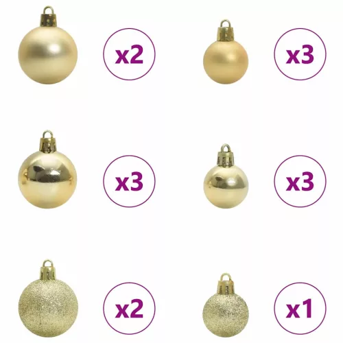  Mesterséges, előre világított karácsonyi fa Zöld 120 cm