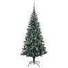 Mesterséges, előre világított karácsonyi fa Zöld 150cm