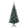  Mesterséges, előre világított karácsonyi fa Zöld 150cm